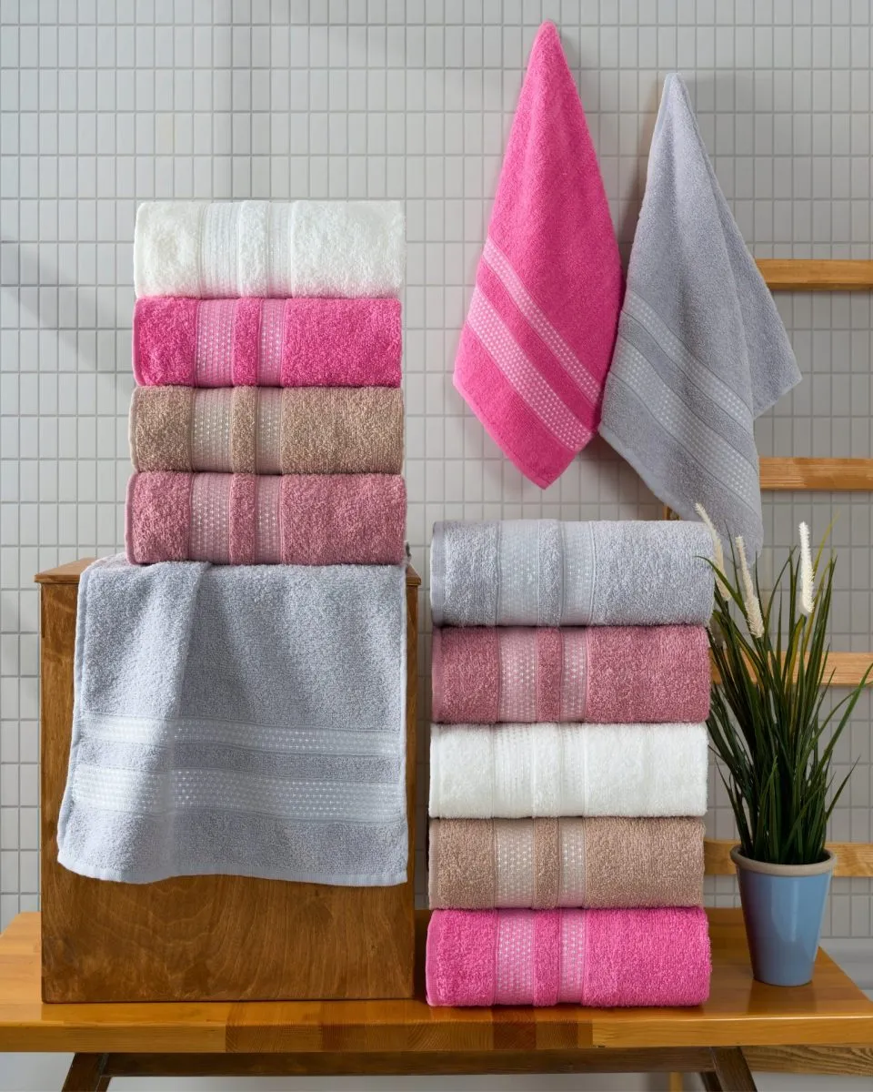 10’lu El & Yüz Havlusu Seti 50×80 cm %100 Pamuk – Stars küçük görsel 4