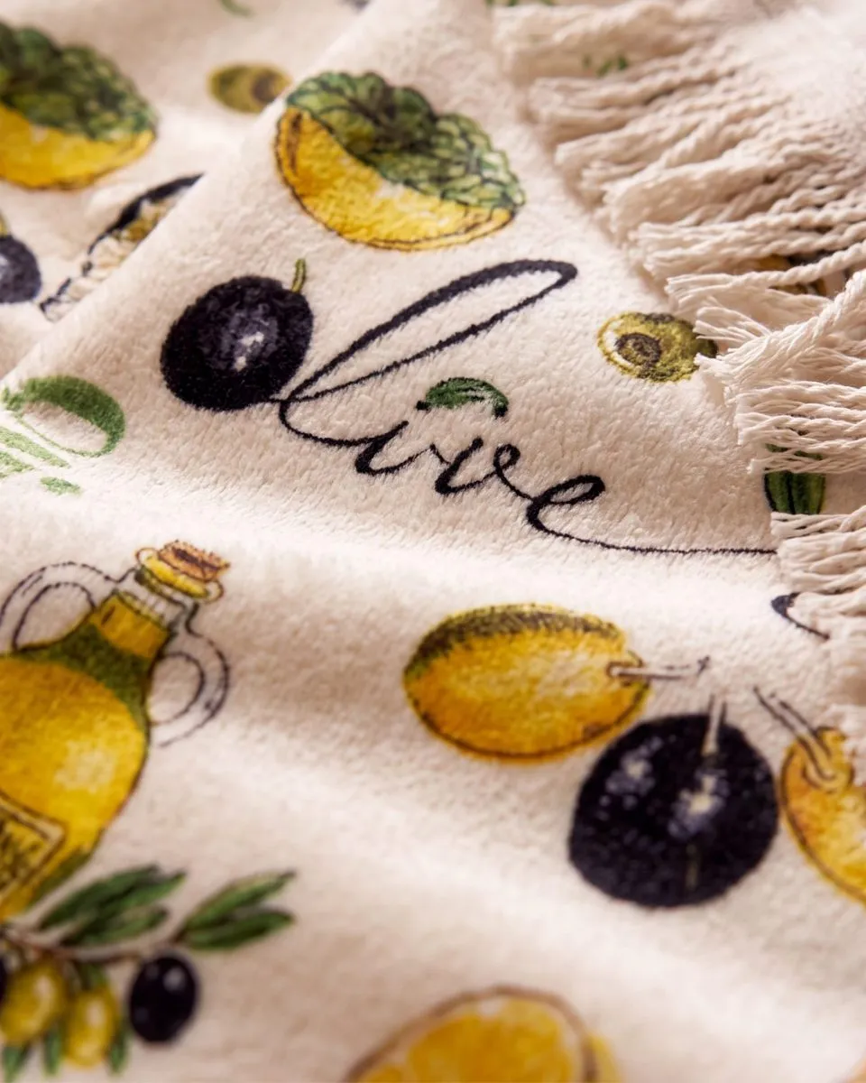 Olive 6'lı Pamuk Kadife Mutfak Havlusu Seti – 45×65 cm Krem küçük görsel 5